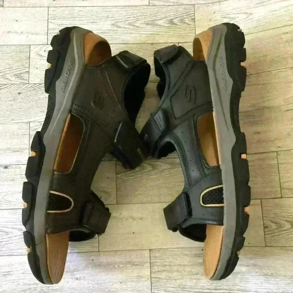 Skechers Tresmen-Hirano M 204106-BLK sandals black size 9 RELAXED FIT LUXE FOAM